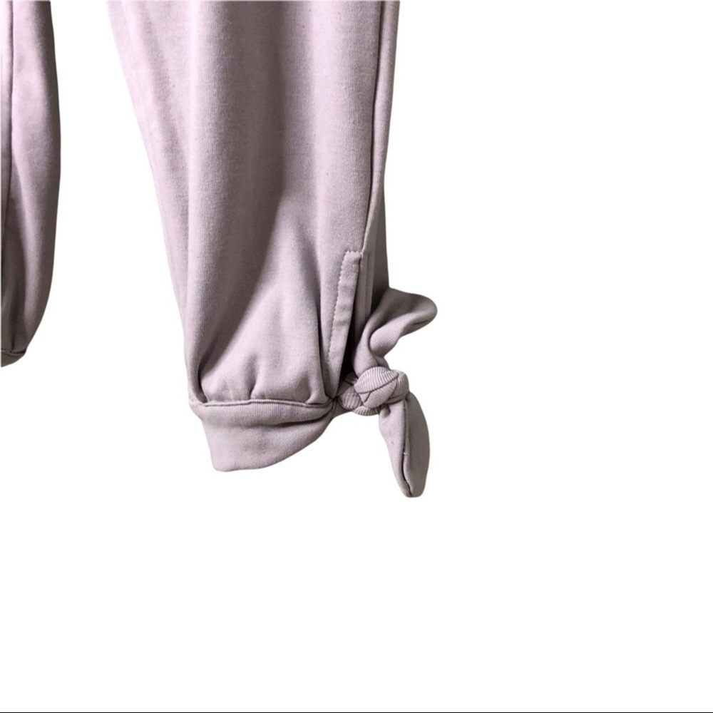 Lulu’s Skye Joggers Knit Light Grey Tie Ankle Size Small Loungewear - Picture 5 of 10